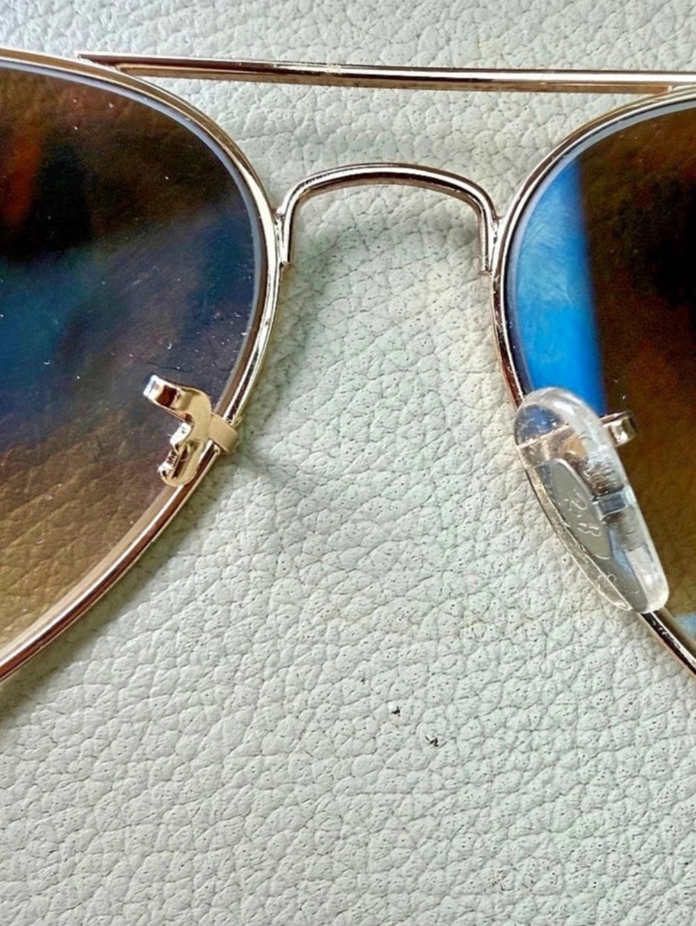 Ray-Ban RB3025 Aviator Gradient Sunglasses Brown & Gold - Picture 3 of 4